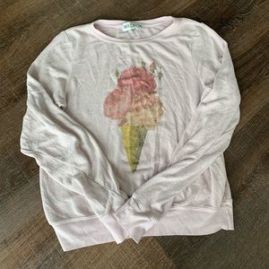 Wildfox inside out rose cone sweater